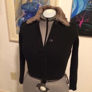 Real Fur Collar Sweater